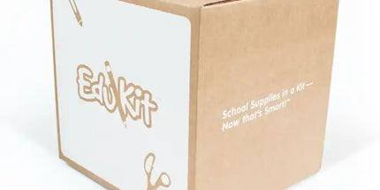 Cardboard box with an ’EduKit’ label